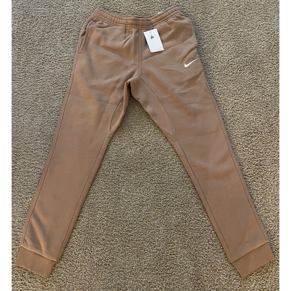 Nike Other - Nike Sportswear Club Fleece Mens Small Jogger Pants Taper Leg Light Brown New